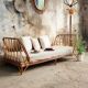 Banquette lit en rotin