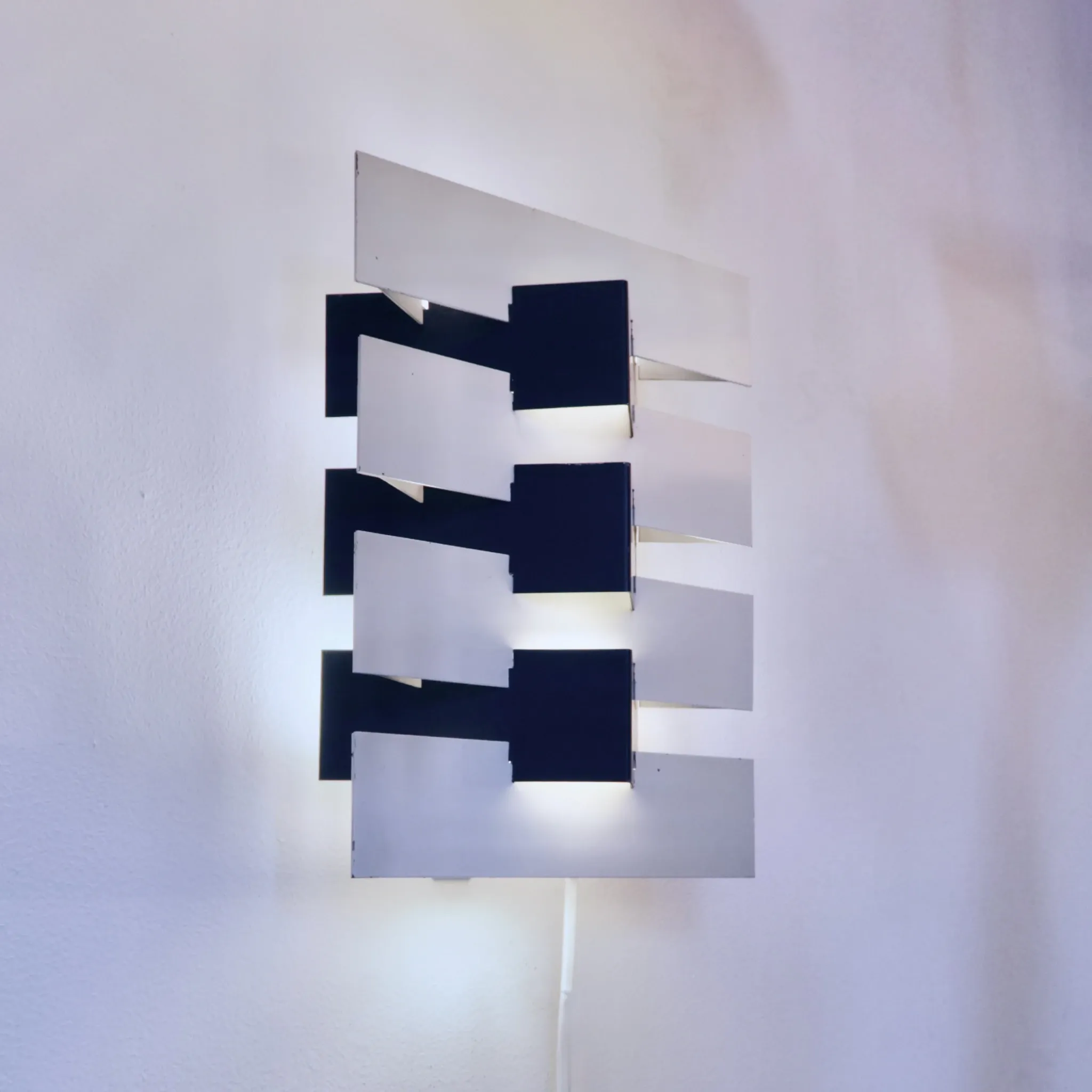 wall lamp J. Hoogervorst Anvia The Netherlands metal geometric 60s