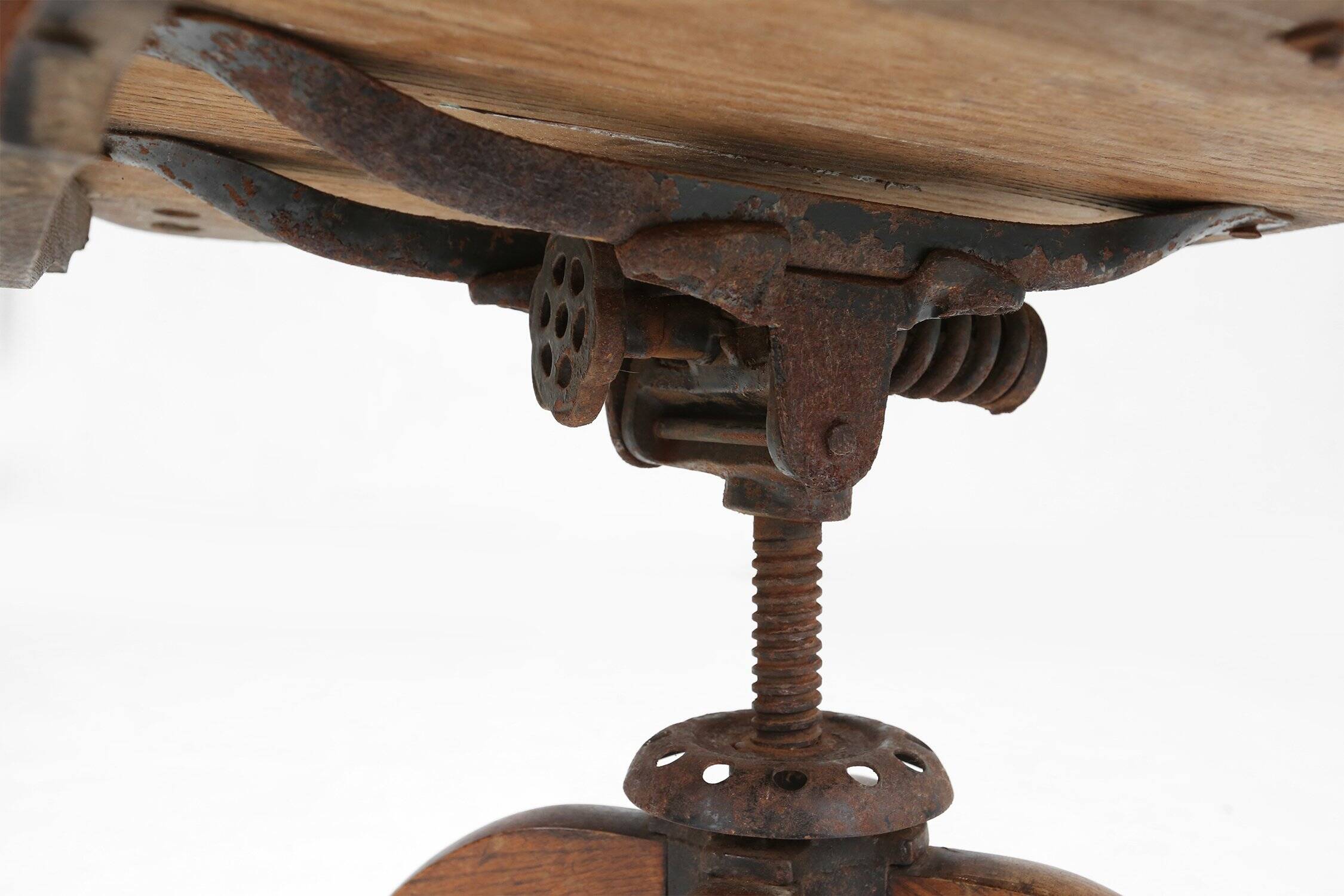 Chaise de bureau capitaine à base pivotante anglaise, Royaume-Uni années 1850