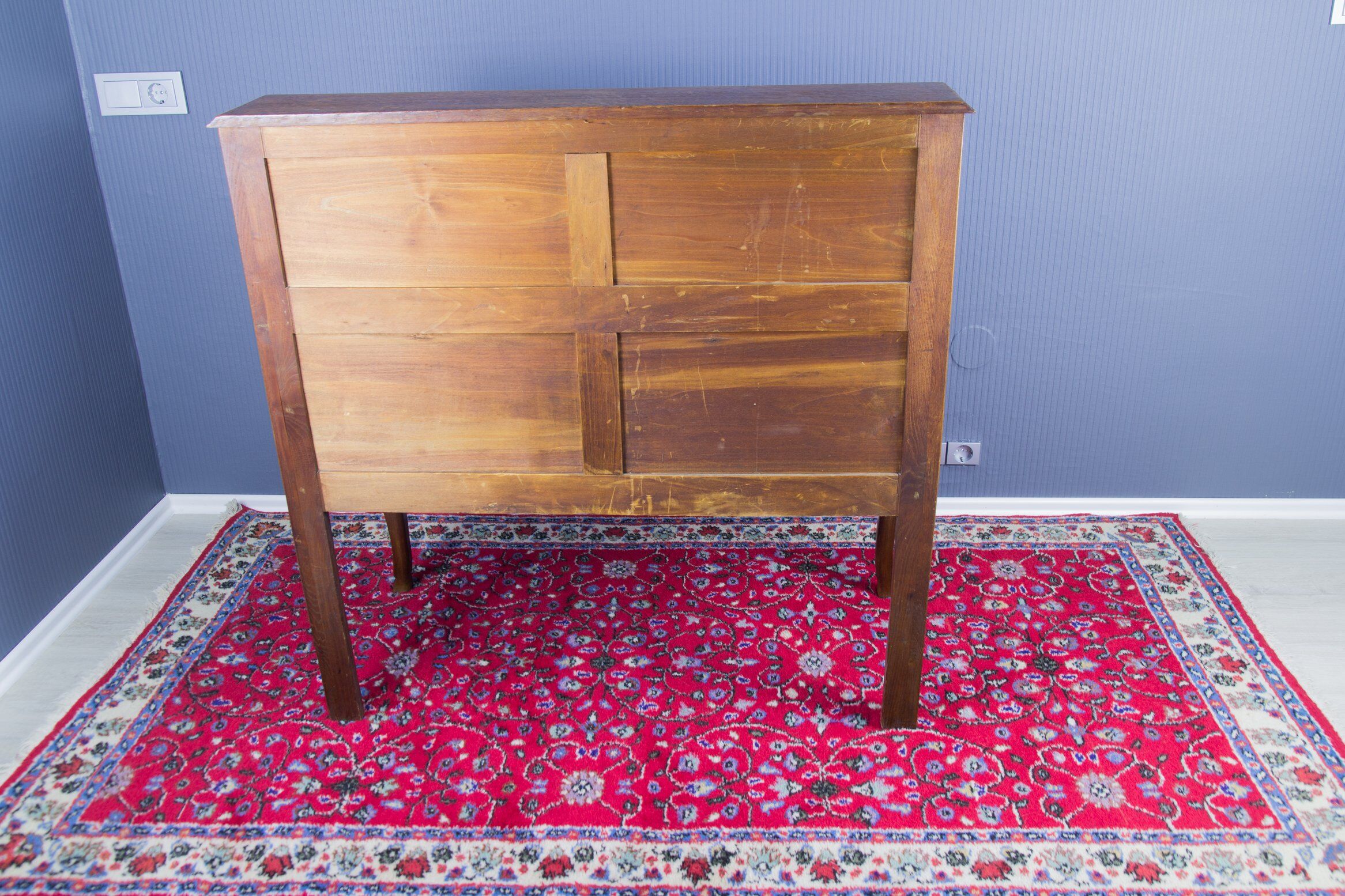 Louis XV style carved oak secretary 1930s