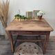Square farmhouse table in solid oak.