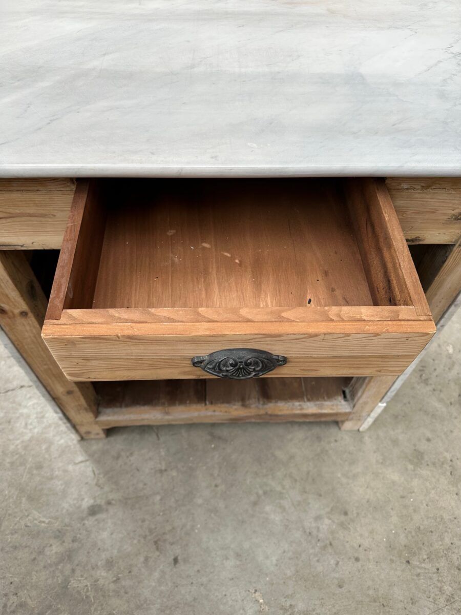 Bakery counter from the early 20th century in marble