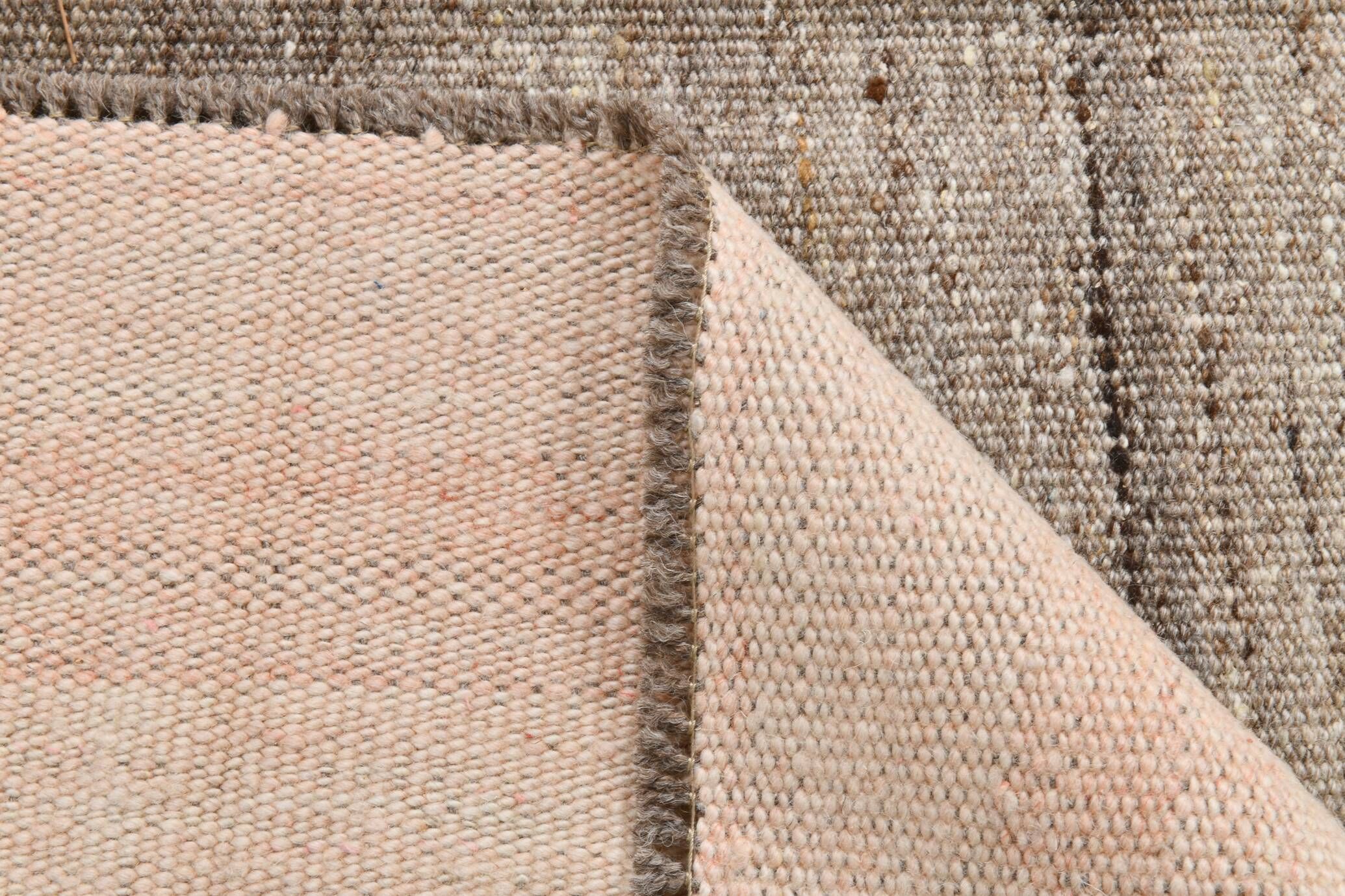6x10 Brown Pink Living Room Kilim Rug, 190x307Cm