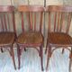 4 Mahieu bistro chairs in turned wood of the 30s