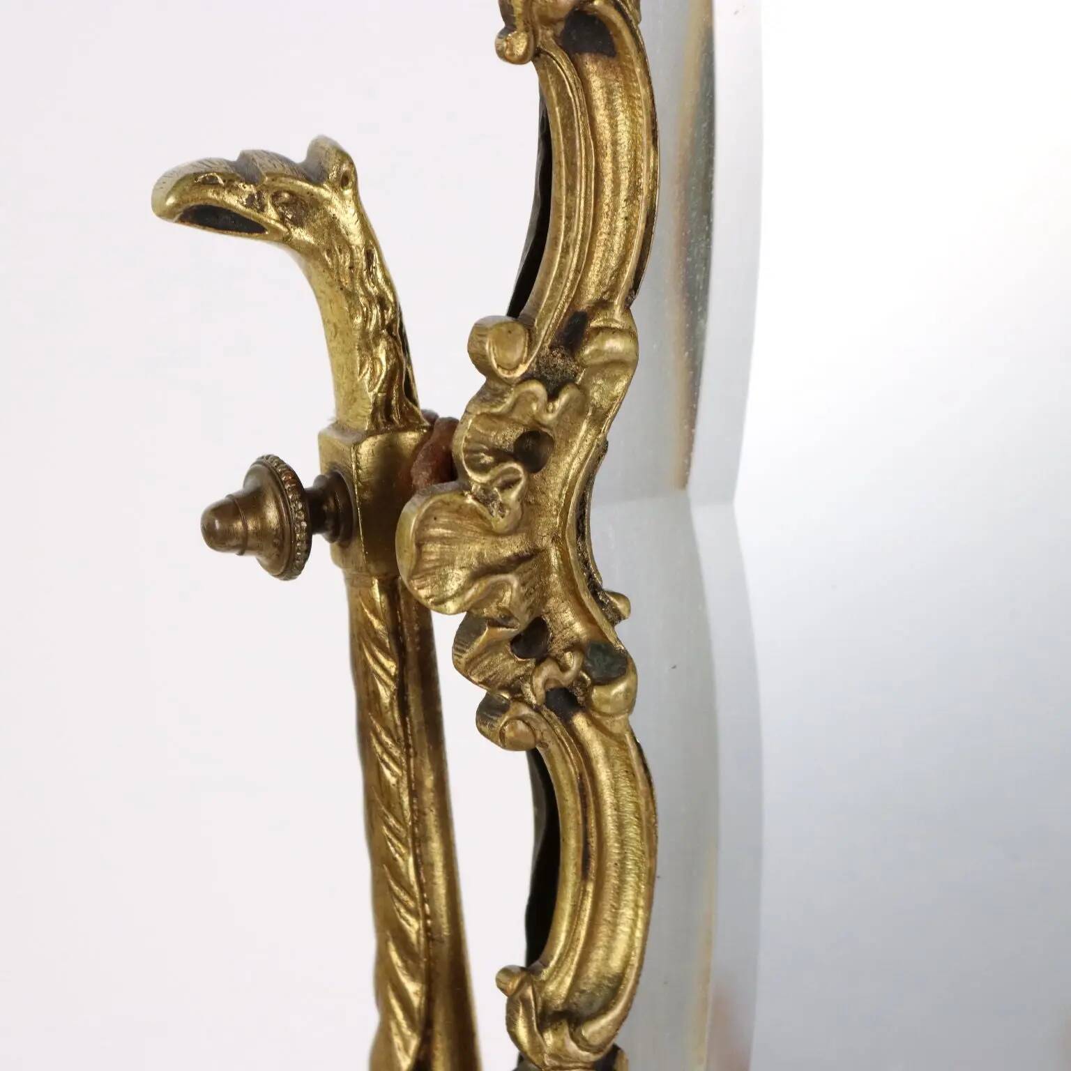 Antique dressing mirror in bronze, Europe, 19th-20th century