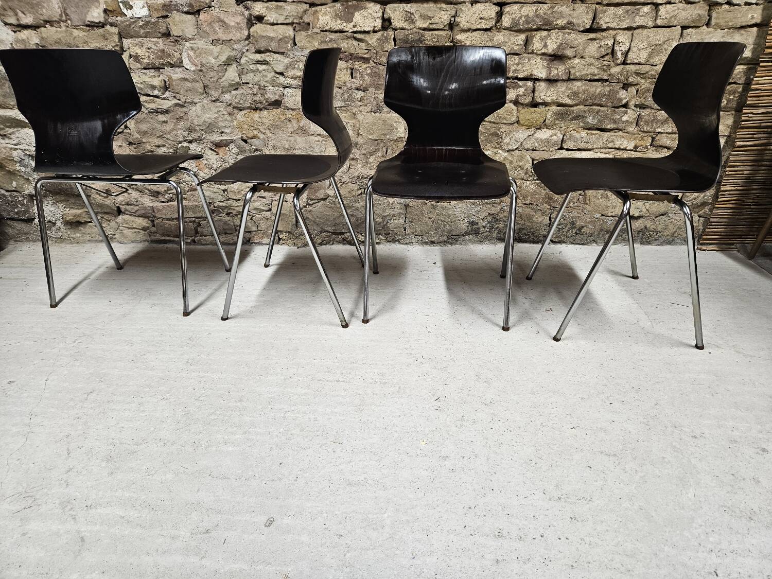 Lot 4 chaises
Flötotto pagwood 1960"