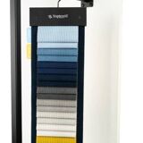 Footrest in vintage style, wooden pouffe, corduroy fabric , Graphite upholstery