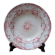 Assiette creuse Sarreguemines modèle Cérès décor fleurs rose Terre de Fer