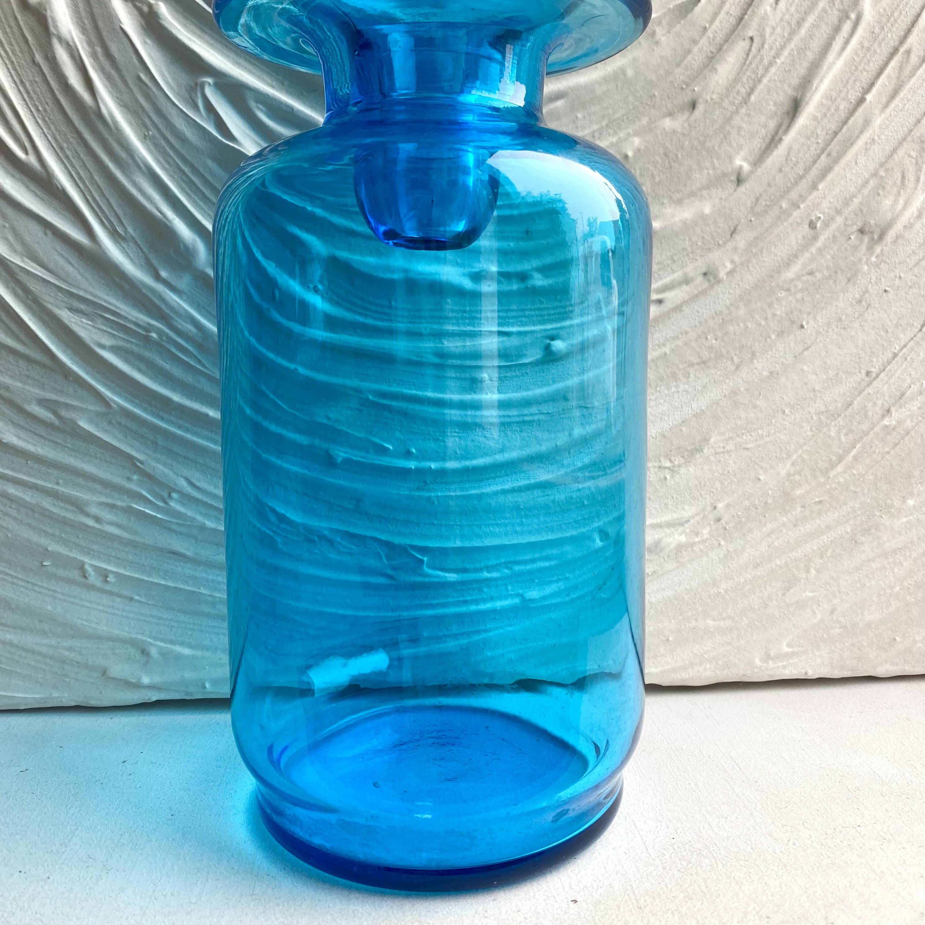 Glass carafe with a ball stopper from the 1970s.