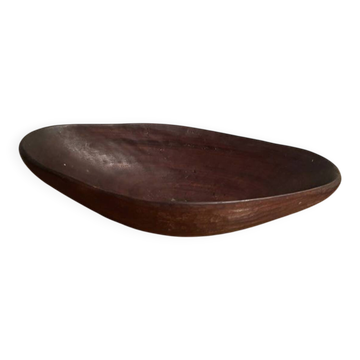 Coupe en bois massif sculpté vintage mid century