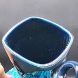 Vallauris vintage iridescent blue fat lava vase?