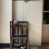 dark brown bamboo shelf