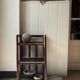 dark brown bamboo shelf