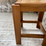 Solid elm stool Maison Regain