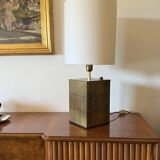 Hollywood regency brass table lamp base, Romeo Rega Italy, 1970s