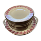 Service à dessert en porcelaine de Limoges Art Deco