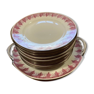 Limoges Art Deco porcelain dessert service