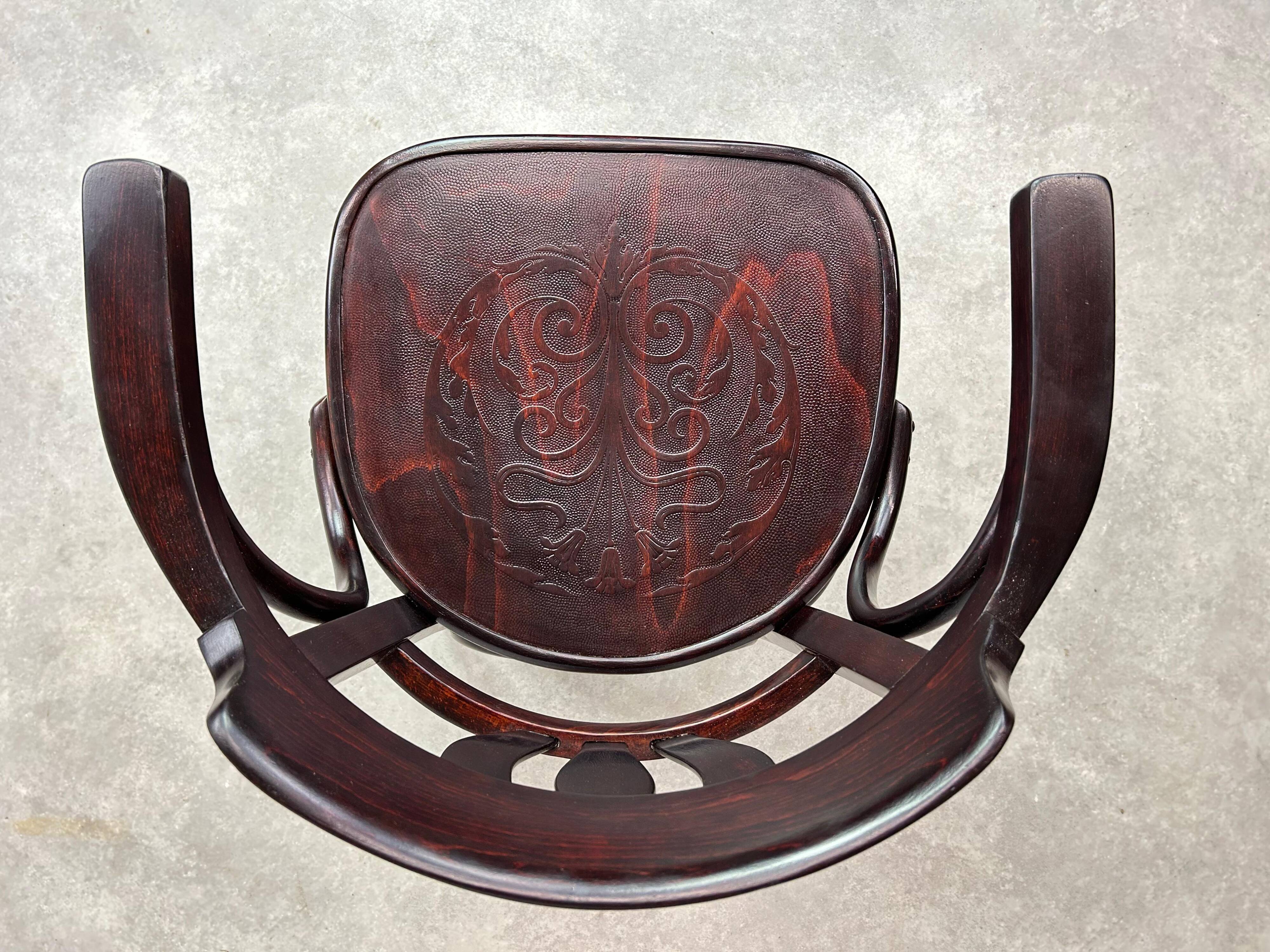 Chaise de bureau Sécession par Thonet Mundus