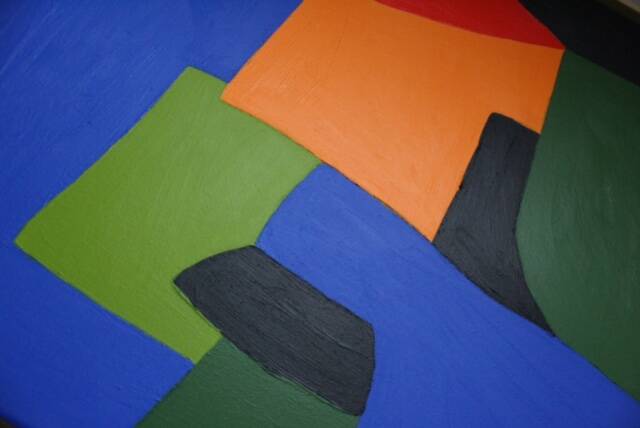 Colorful contemporary abstract on canvas