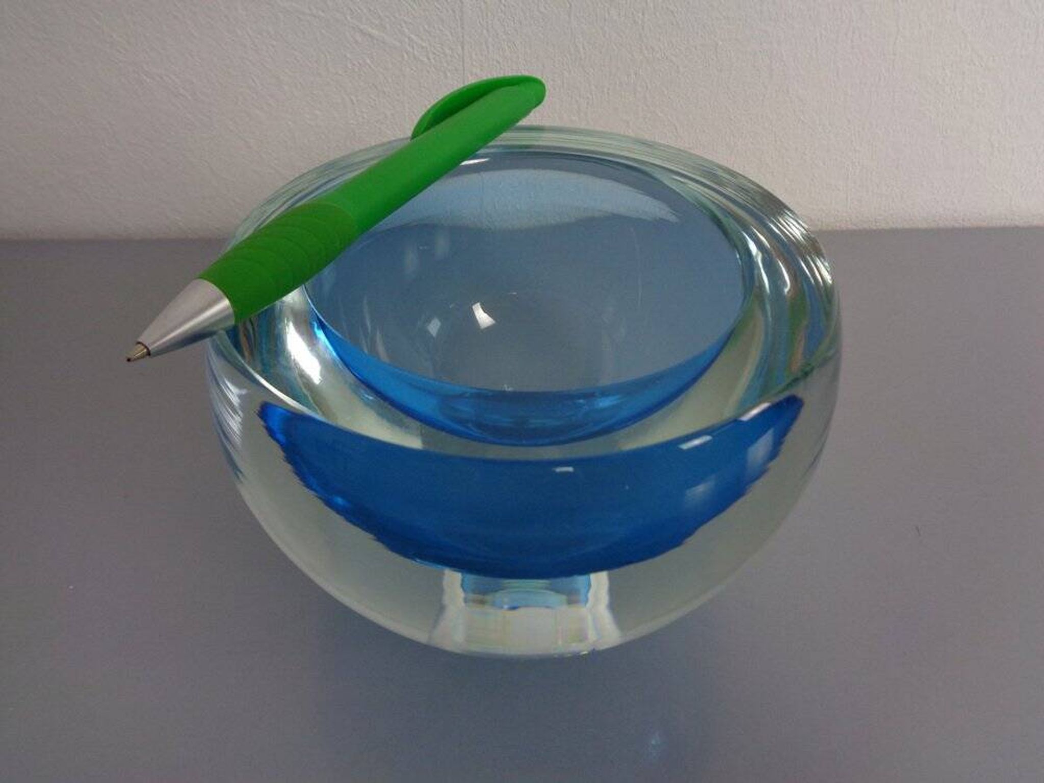 Large Sommerso Murano Glass Bowl by Flavio Poli, 1960s