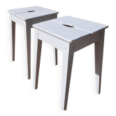 Pairs of workshop/farmhouse stools