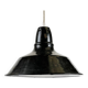 Enameled industrial pendant light. France 1950s