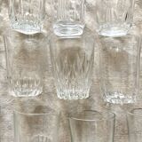 Mismatched vintage water glasses