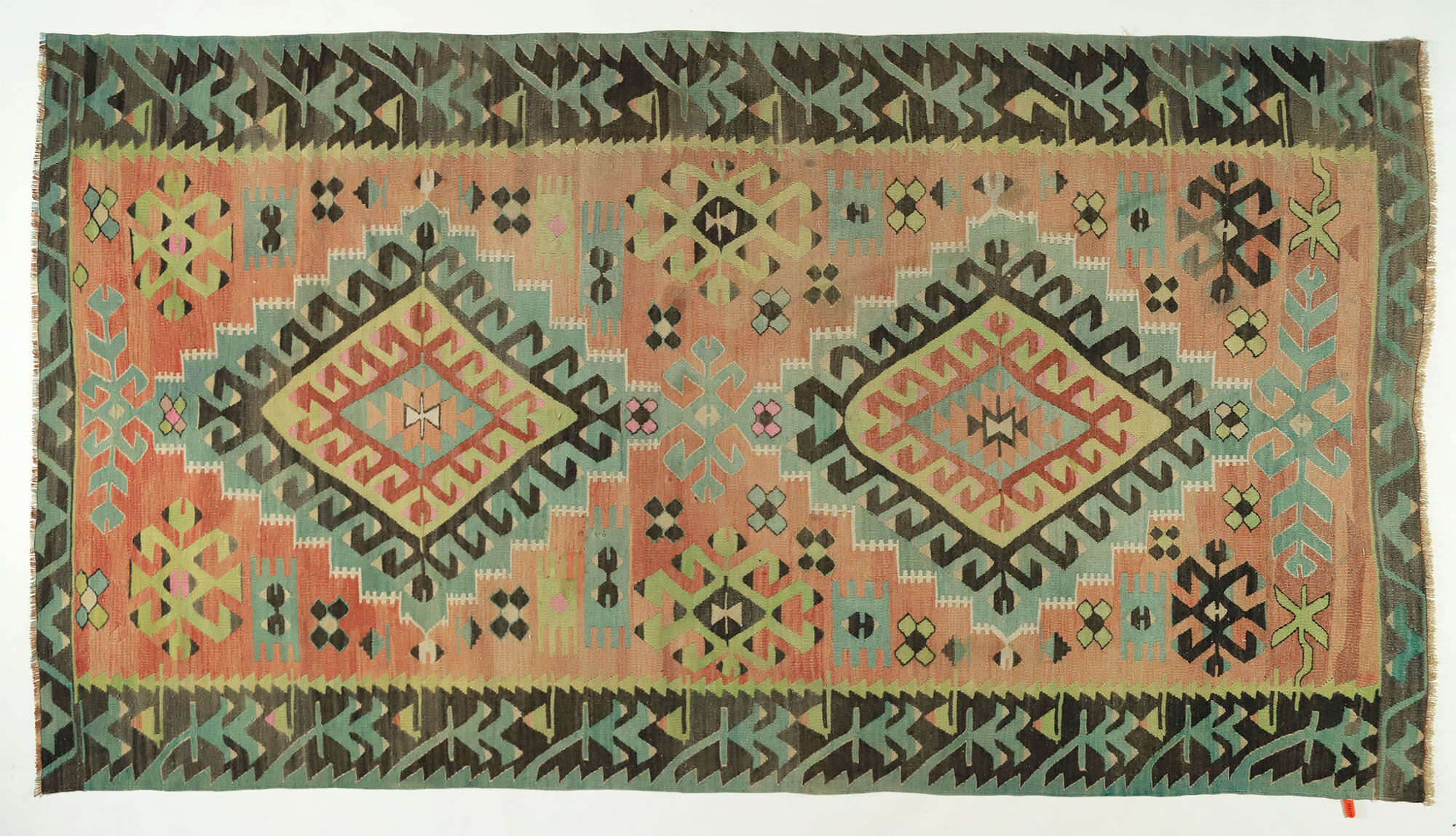 Anatolian handmade kilim rug 298 cm x 154 cm