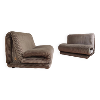Pair of Italian armchairs - Salotti 1970s