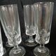 12 antique crystal champagne flutes