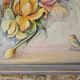 Tableau Huile sur Toile Onirique Profil féminin, fleurs, Oiseaux Michallon