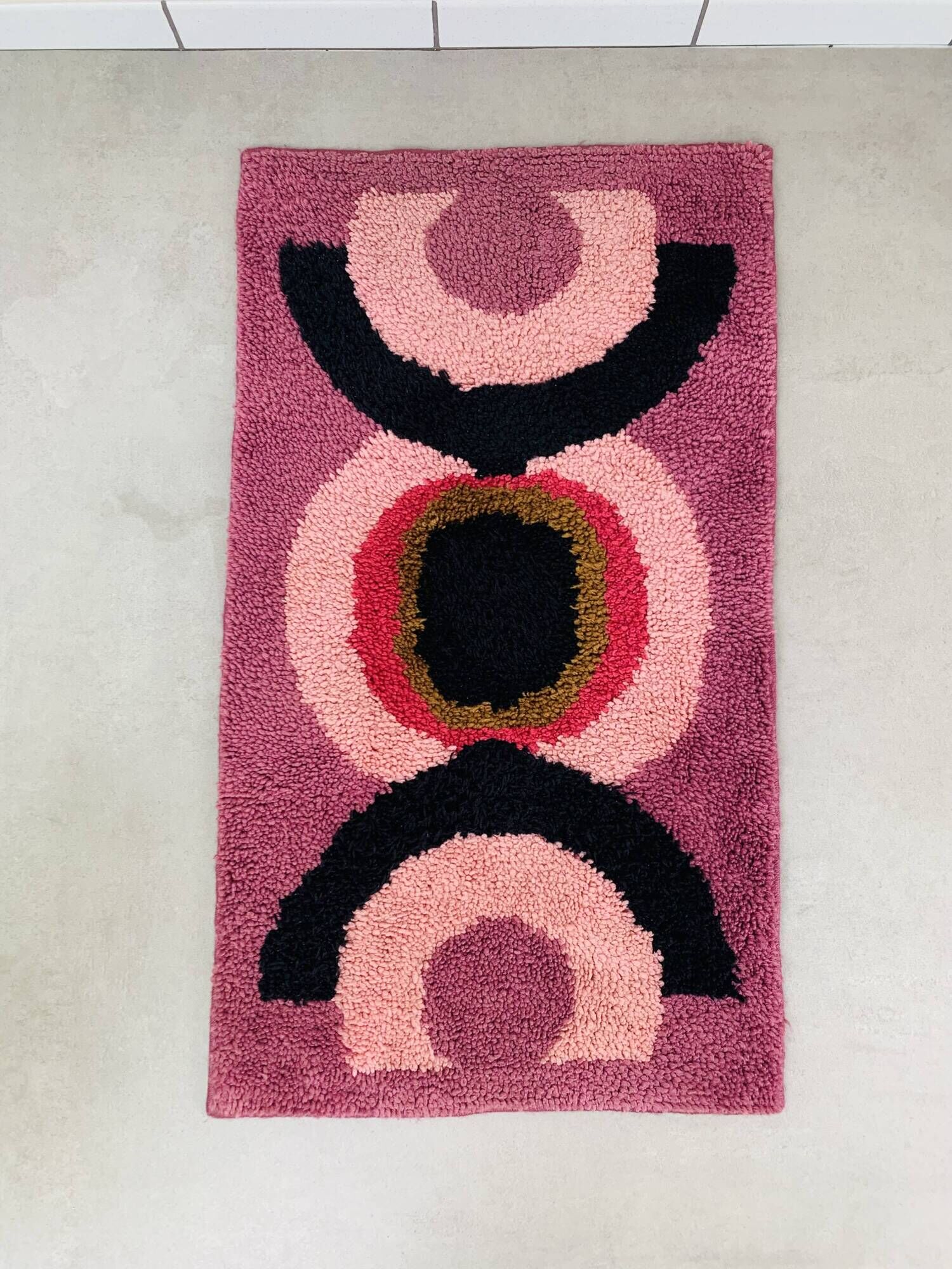 70's wool rug/bedside mat, Scandinavian style