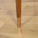 Art Deco Round Extendable Teak Dining Table, France, 1930s