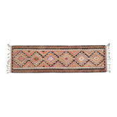 Handwoven Orange Wool Turkish Oushak Runner Rug 99x343