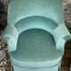 Pair of green velvet frog chairs from the 1970s.