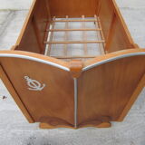 Child bed wood shape bow of boat