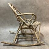 Pair of rattan rocking chairs