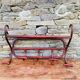 Antique curved wooden wall coat rack
