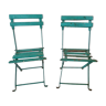 Pair of vintage children's folding chairs