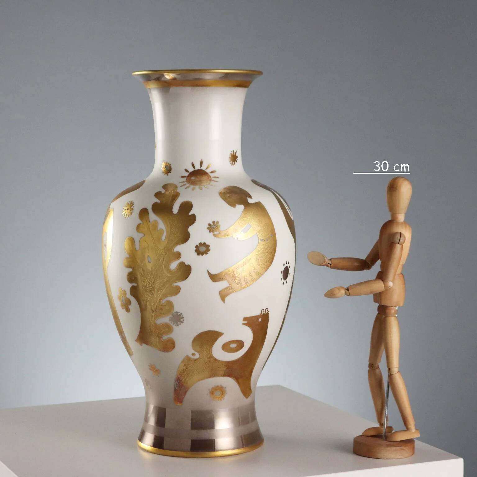 Vintage porcelain vase Morbelli Arte, Italy, 20th century