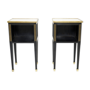 Paire tables chevet - marbre