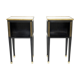 Pair of bedside tables brass brass marble House Jansen 1950