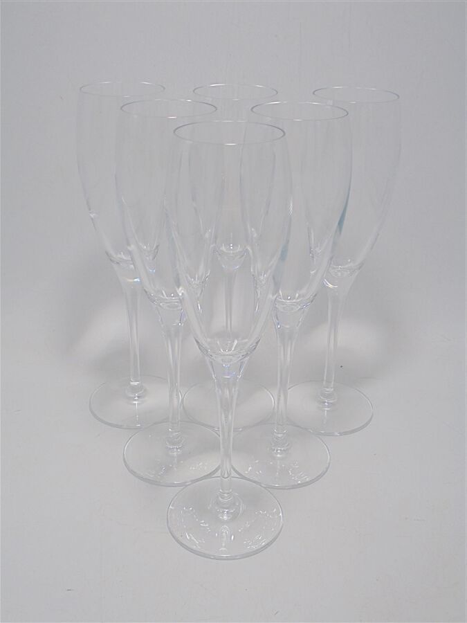Set of 6 champagne flutes