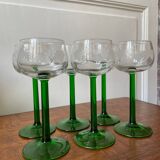 Set of 6 Alsatian white wine glasses