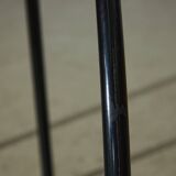 Red Plywood and Curved Metal Frame Chair