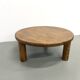 Modernist tripod coffee table in solid oak, DLG Perriand, Chapo, years.