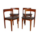 Lot of four scandinavian teak chairs