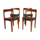 Lot of four scandinavian teak chairs