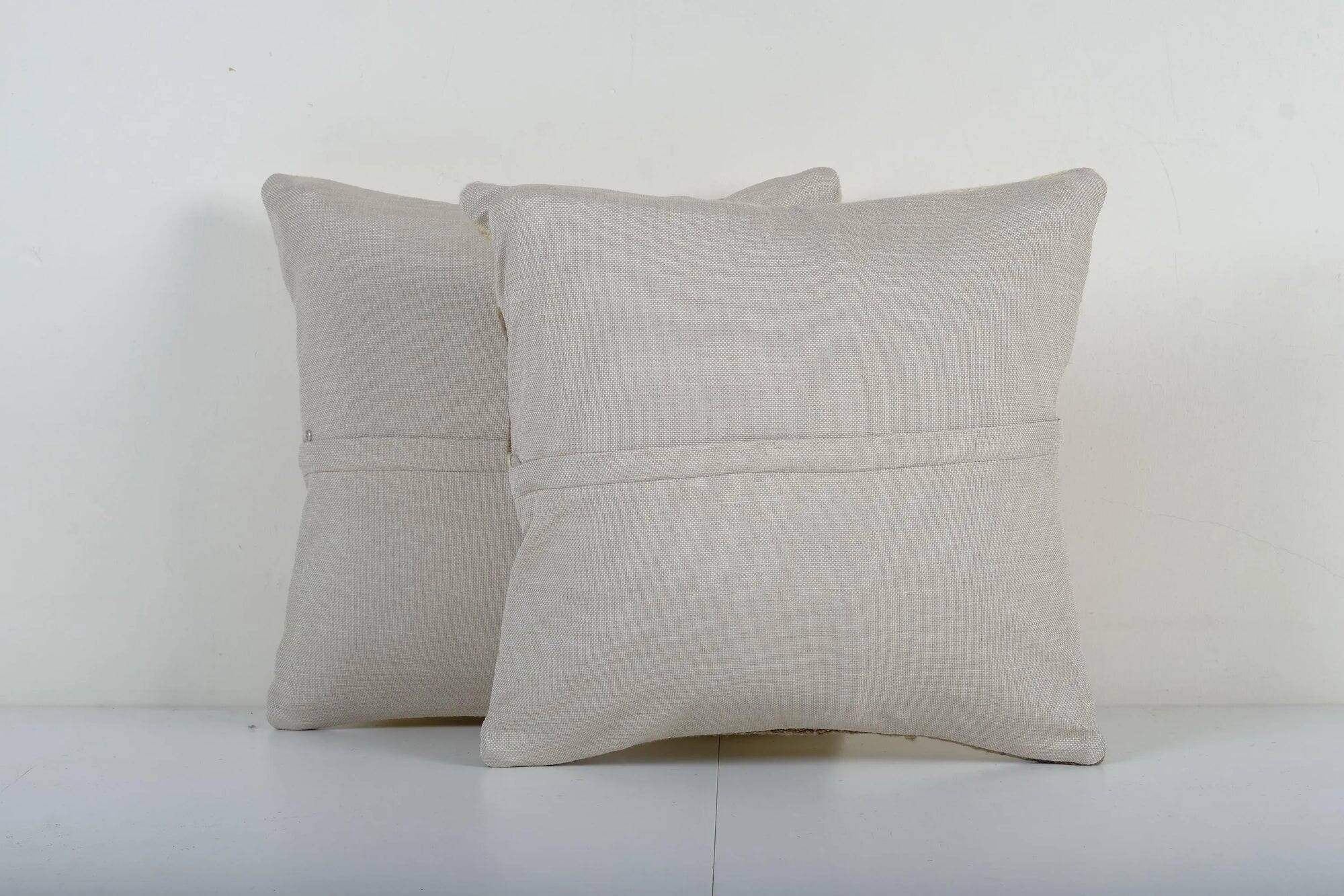 Set of 2 vintage kilim cushion covers 41x41 cm