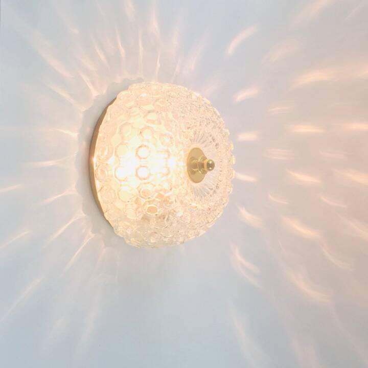 Pair of Mid-Century Bubble Glass Wall Lights or Flush Mounts for Limburg, Germany, 1960s